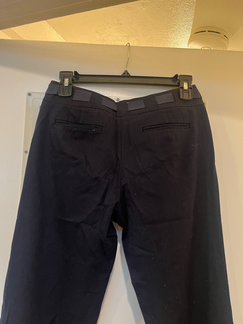 INC International Concepts Navy. Cotton-Blend Pants Waist Detail